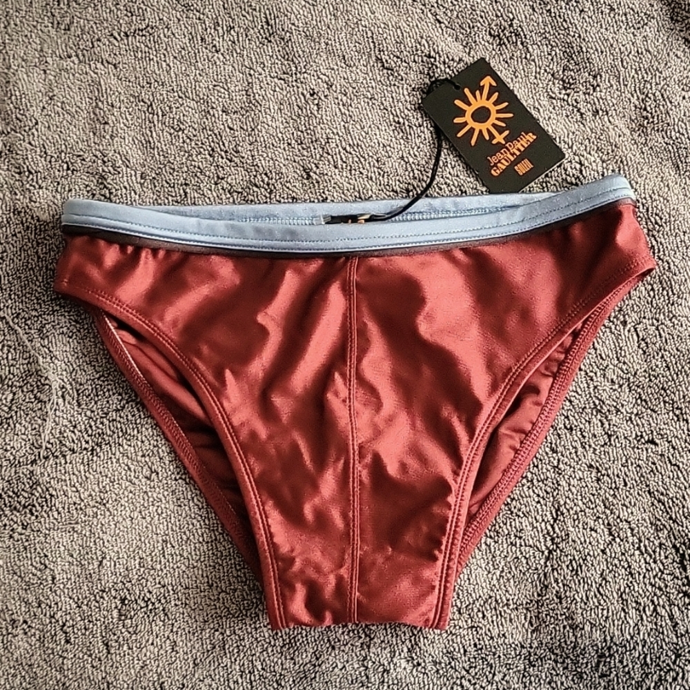 Jean Paul Gaultier Soleil Men's Red Swimsuit Breifs 44